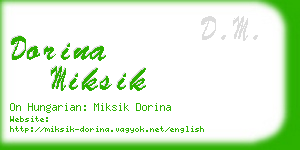 dorina miksik business card